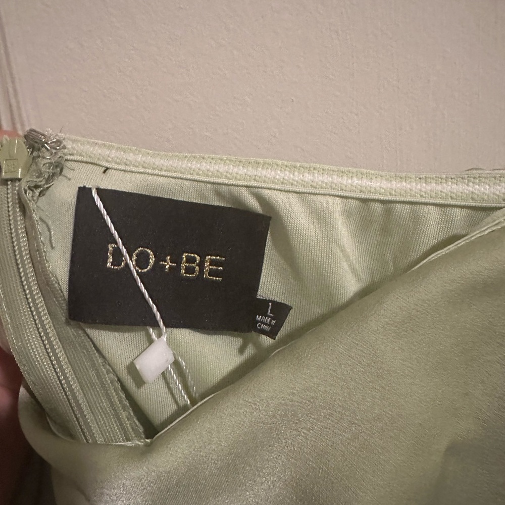 Do + Be Sage Green Satin dress